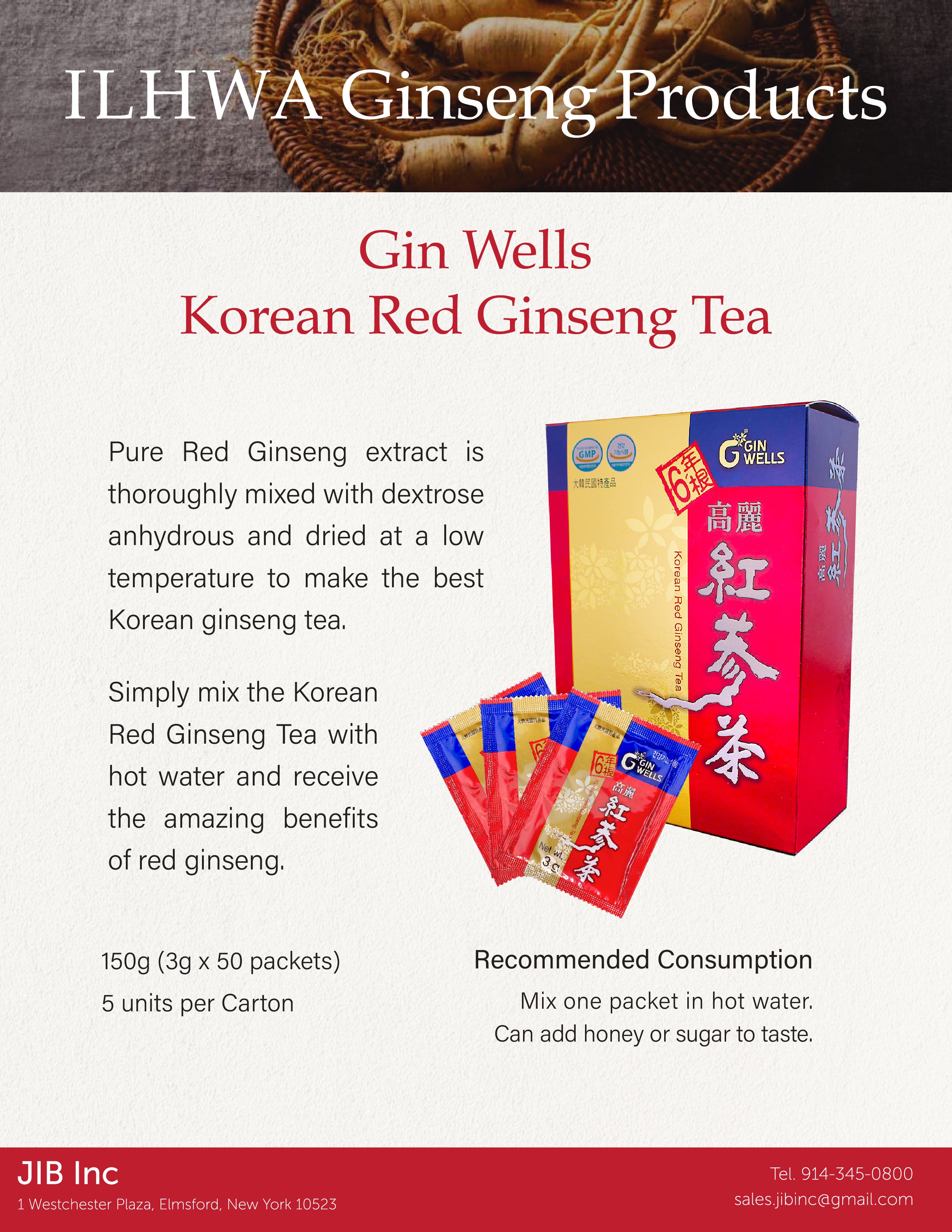 Gin Wells Korean Red Ginseng Tea
