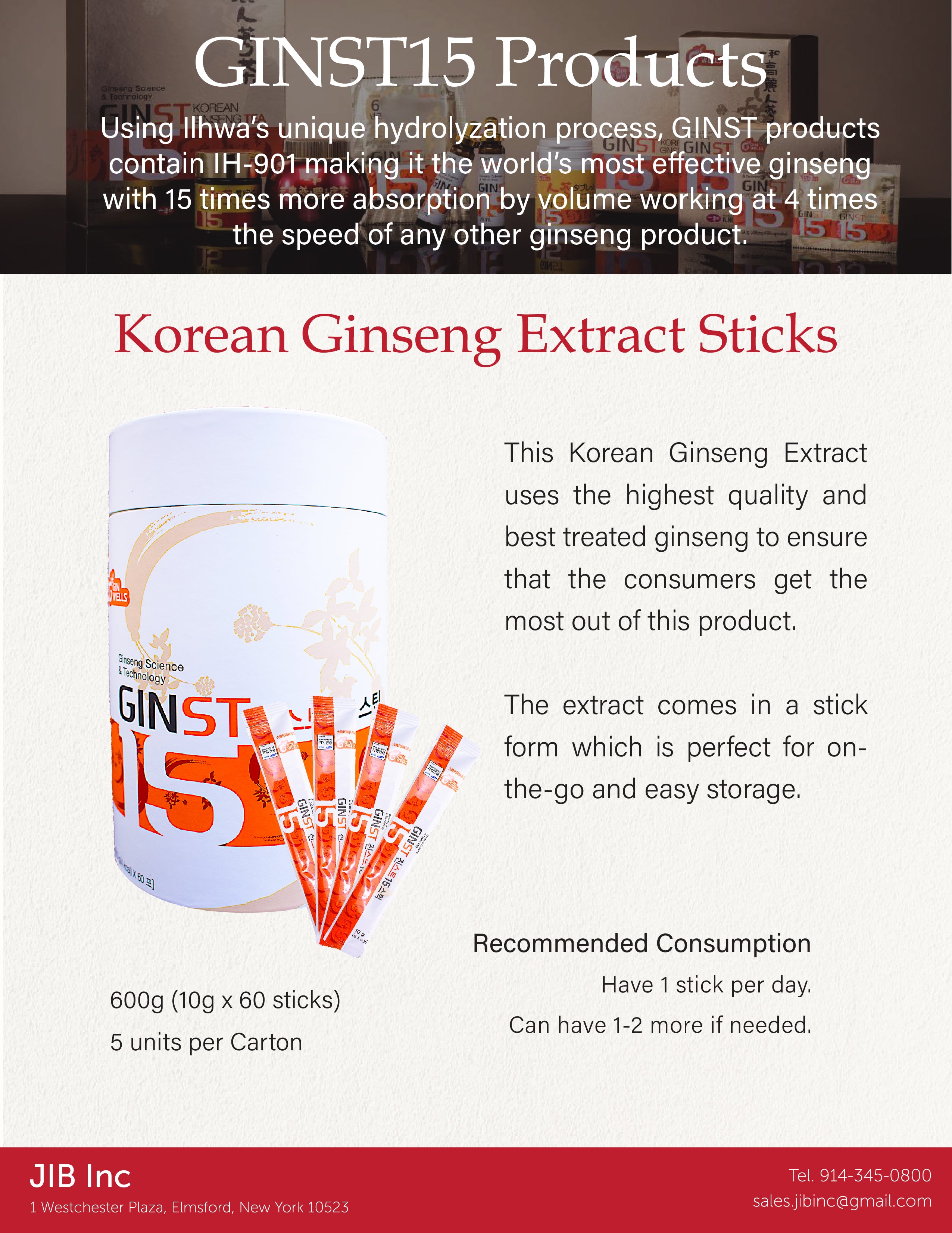 GINST15 Korean Ginseng Extract Sticks
